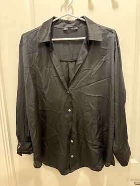 Zara silky shirt